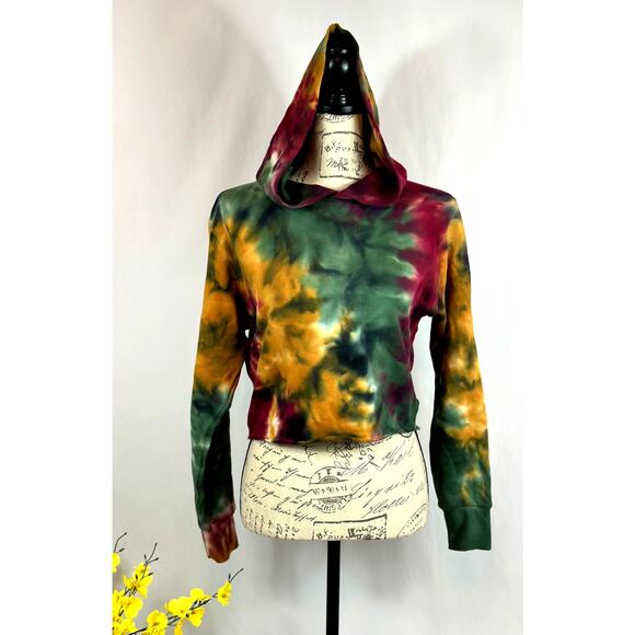 525 America Revolve Dip Dye French Terry Hoodie Amber Multi S - Picture 1 of 5